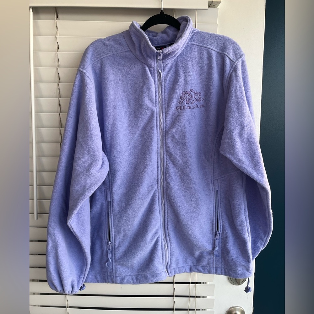 90s Plus size Alaska zip up sweater